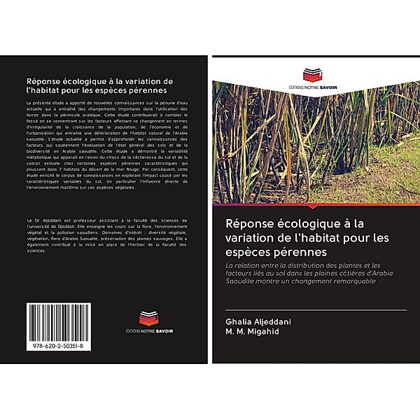 Réponse écologique à la variation de l'habitat pour les espèces pérennes, Ghalia Aljeddani, M. M. Migahid