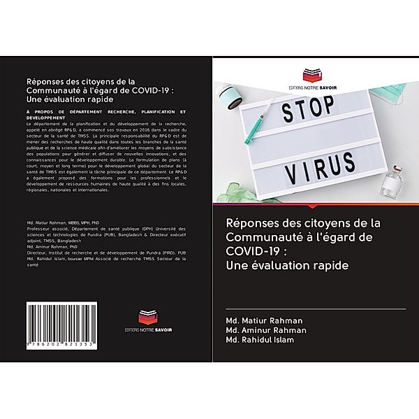 Réponses des citoyens de la Communauté à l'égard de COVID-19 : Une évaluation rapide, Md. Matiur Rahman, Md. Aminur Rahman, Md. Rahidul Islam