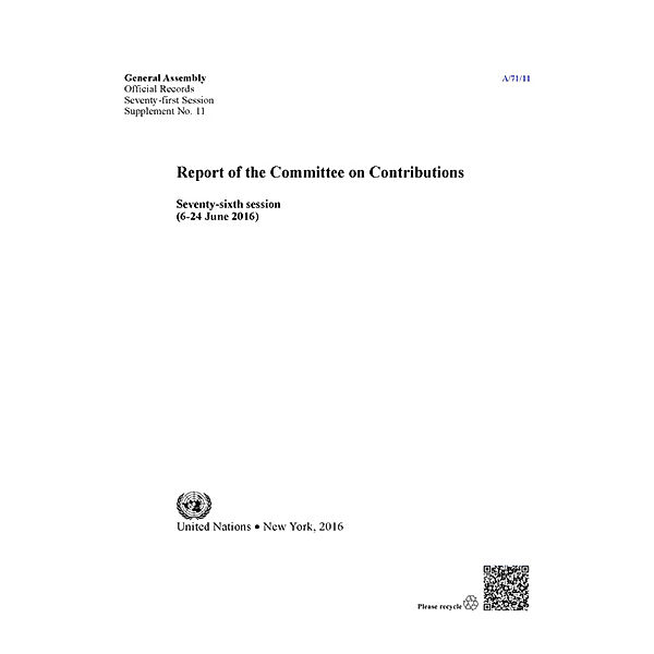 Report of the Committee on Contributions: Report of the Committee on Contributions