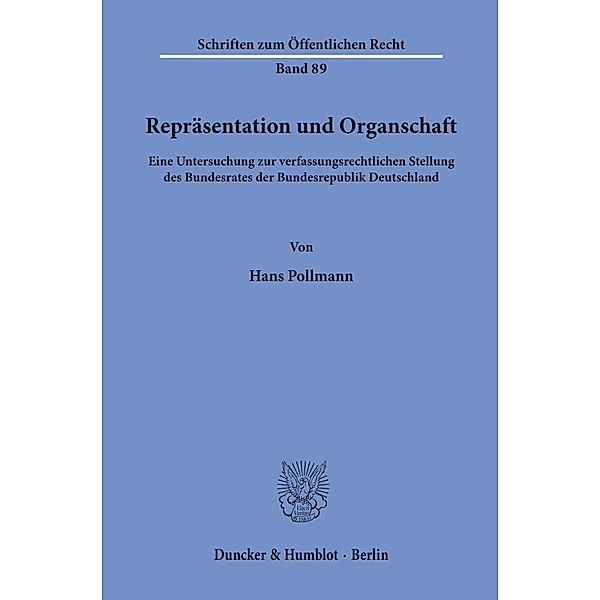 Repräsentation und Organschaft., Hans Pollmann
