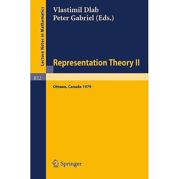 Representation Theory II / Lecture Notes in Mathematics Bd.832
