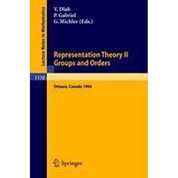 Representation Theory II. Proceedings of the Fourth International Conference on Representations of Algebras, held in Ott