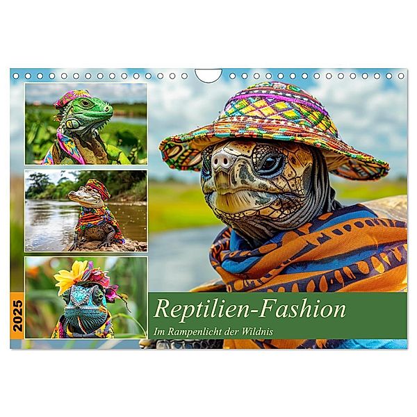 Reptilien-Fashion. Im Rampenlicht der Wildnis (Wandkalender 2025 DIN A4 quer), CALVENDO Monatskalender, Calvendo, Rose Hurley