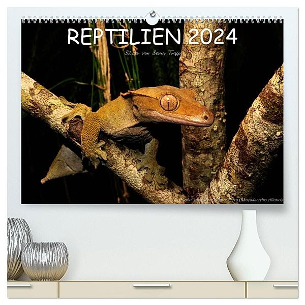 REPTILIEN (hochwertiger Premium Wandkalender 2024 DIN A2 quer), Kunstdruck in Hochglanz, Benny Trapp