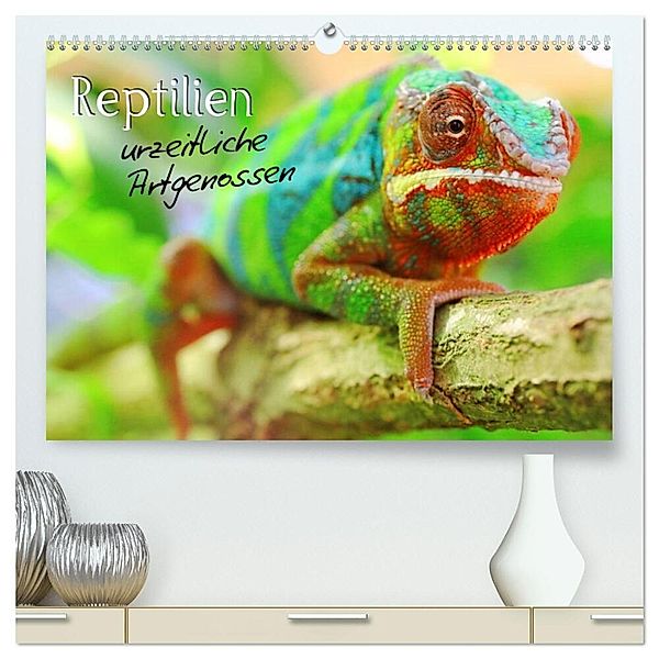 Reptilien urzeitliche Artgenossen (hochwertiger Premium Wandkalender 2024 DIN A2 quer), Kunstdruck in Hochglanz, Stefan Mosert