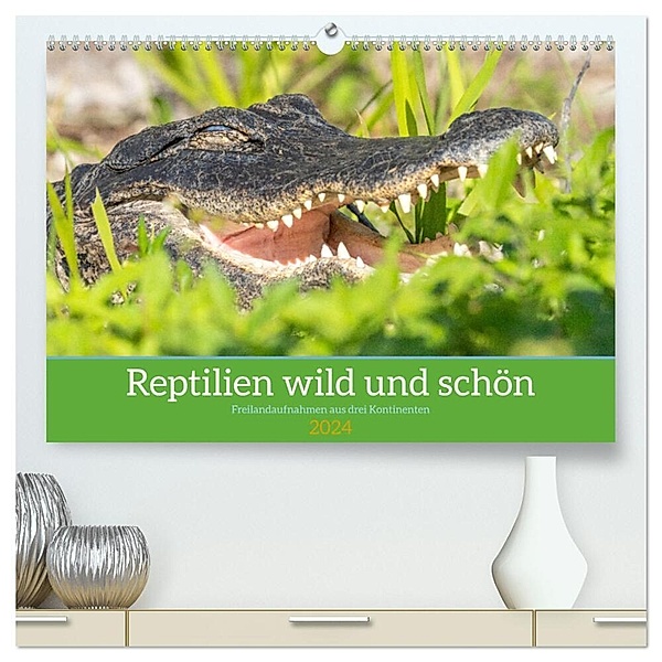 Reptilien wild und schön (hochwertiger Premium Wandkalender 2024 DIN A2 quer), Kunstdruck in Hochglanz, Bruno Pohl