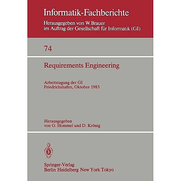 Requirements Engineering / Informatik-Fachberichte Bd.74
