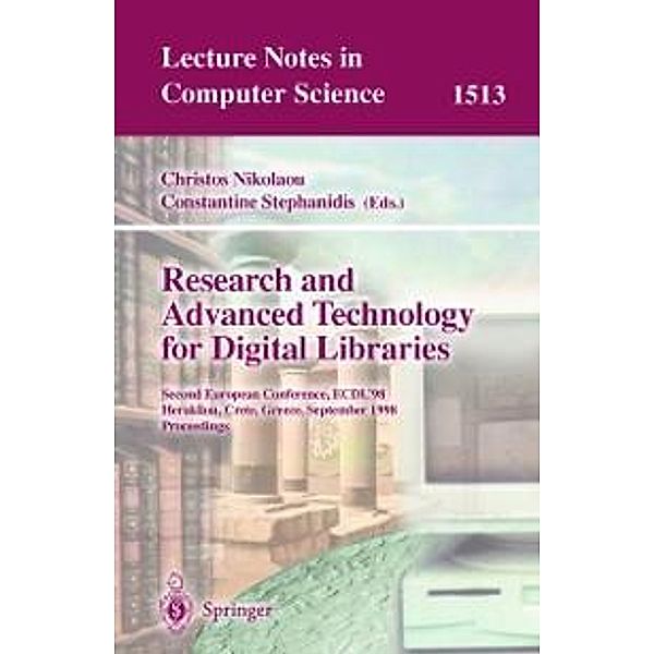 Research and Advanced Technology for Digital Libraries / Lecture Notes in Computer Science Bd.1513
