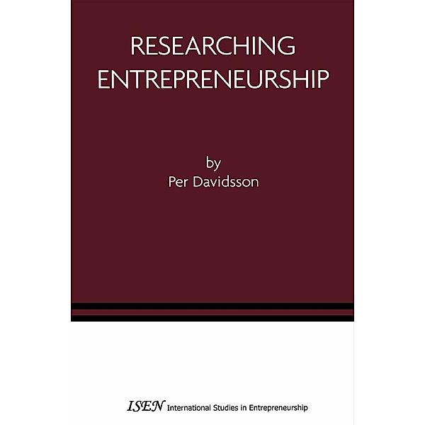 Researching Entrepreneurship / International Studies in Entrepreneurship Bd.5, Per Davidsson
