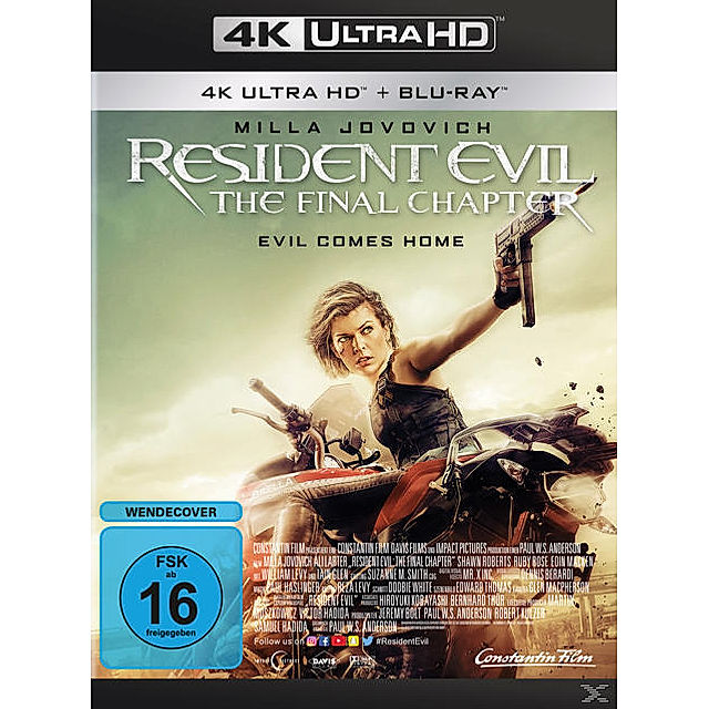 Resident Evil The Final Chapter 4k Ultra Hd Film Weltbild De