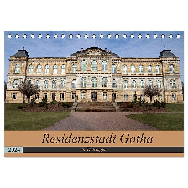 Residenzstadt Gotha in Thüringen (Tischkalender 2024 DIN A5 quer), CALVENDO Monatskalender, Flori0