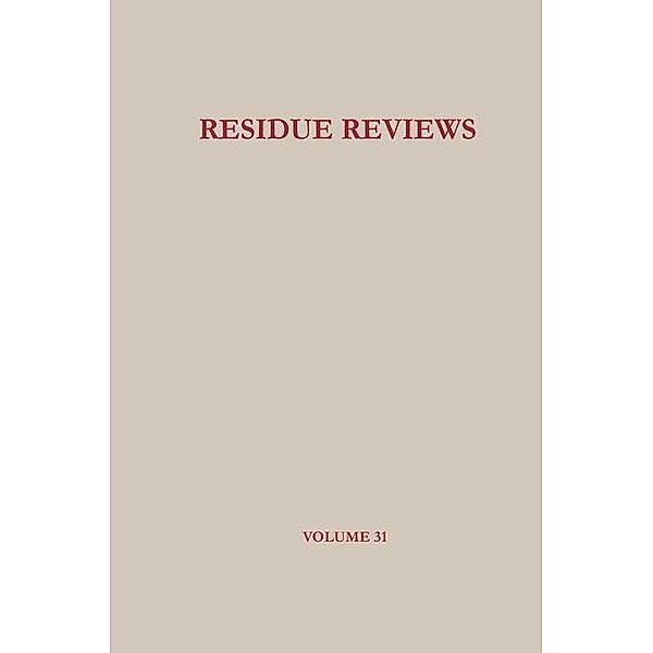 Residue Reviews / Residue Reviews/Rückstandsberichte, Herbert M. Hull
