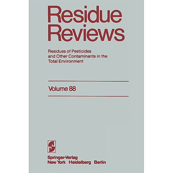 Residue Reviews.Vol.88, Francis A. Gunther