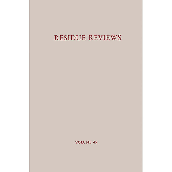 Residue Reviews.Vol.96, Francis A. Gunther, Jane Davies Gunther