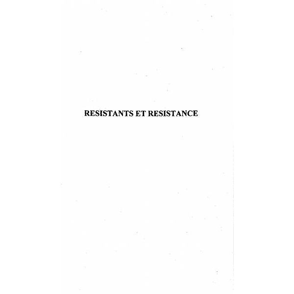 RESISTANTS ET RESISTANCE / Hors-collection, Jean-Yves Boursier