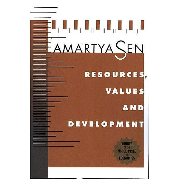 Resources, Values & Development (Paper), Amartya Sen