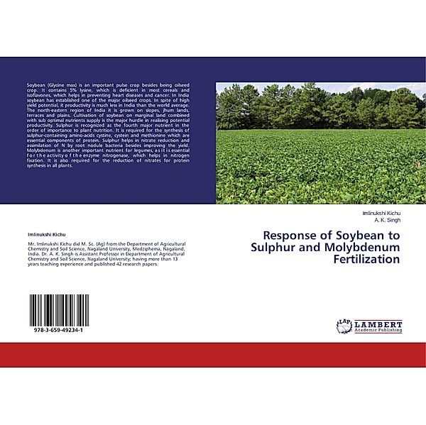 Response of Soybean to Sulphur and Molybdenum Fertilization, Imlinukshi Kichu, A. K. Singh