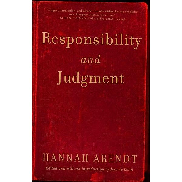 Responsibility and Judgment, Hannah Arendt