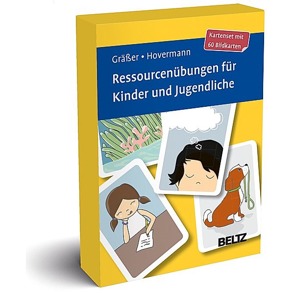 Ressourcenübungen für Kinder und Jugendliche, 60 Karten, Melanie Grässer, Eike Hovermann