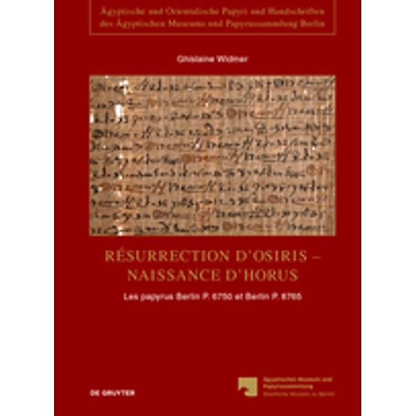 Résurrection d'Osiris - Naissance d'Horus, Ghislaine Widmer