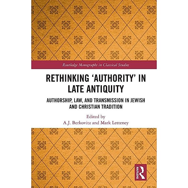 Rethinking 'Authority' in Late Antiquity