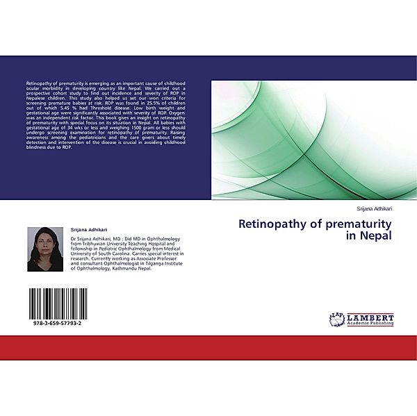 Retinopathy of prematurity in Nepal, Srijana Adhikari