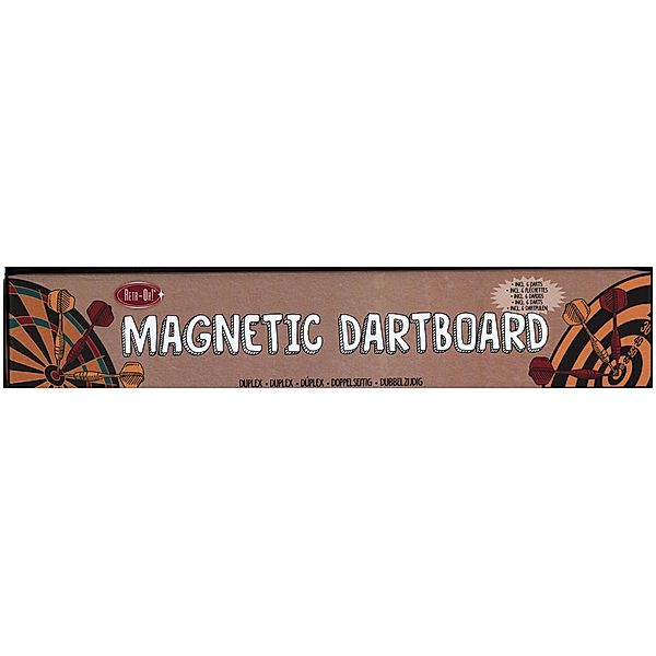 InVento, Fun2Give Retr-Oh: Magnetic Dartboard, 1 Dartboard, 6 Dart-Pfeile