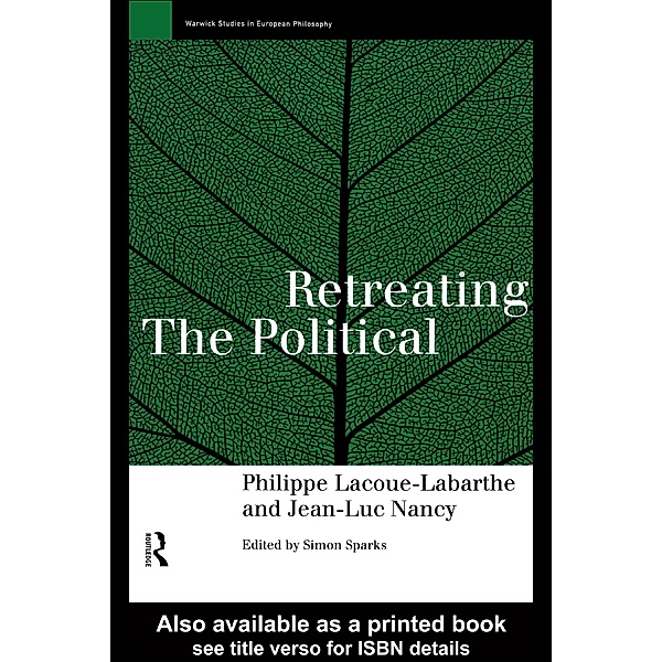 Retreating the Political, Phillippe Lacoue-Labarthe, Jean-luc Nancy