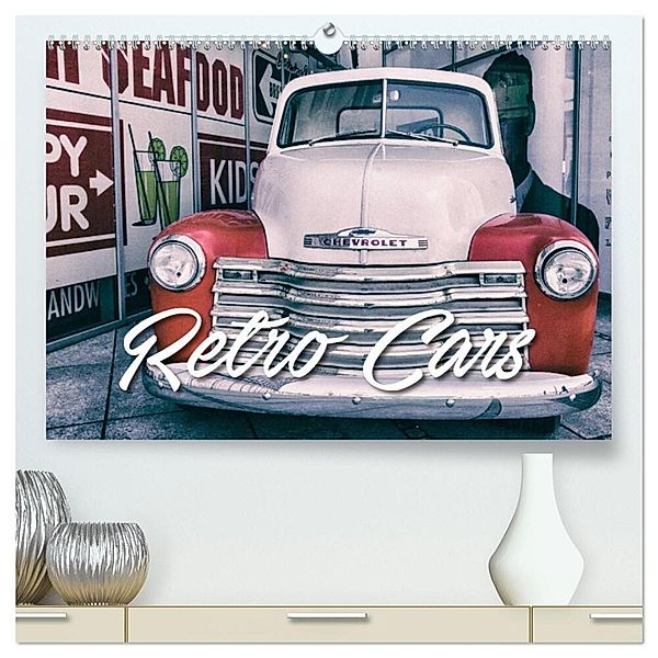 Retro Cars (hochwertiger Premium Wandkalender 2024 DIN A2 quer), Kunstdruck in Hochglanz, Gerd Matschek