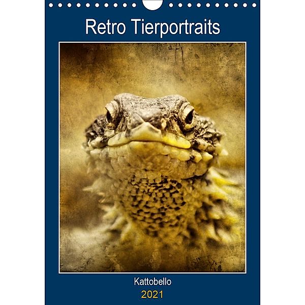 Retro Tierportraits (Wandkalender 2021 DIN A4 hoch), Kattobello