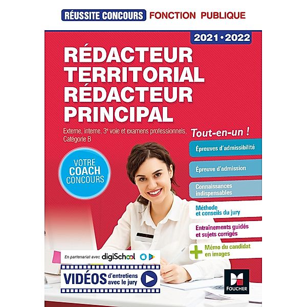 Réussite Concours - Rédacteur territorial/Rédacteur principal - 2021-2022 - Préparation complète / Réussite Concours, Bruno Rapatout, Brigitte Le Page