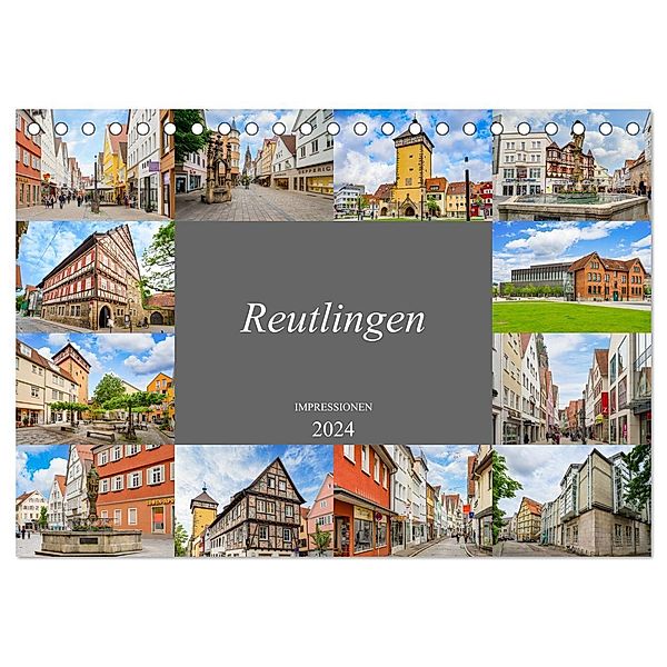 Reutlingen Impressionen (Tischkalender 2024 DIN A5 quer), CALVENDO Monatskalender, Dirk Meutzner