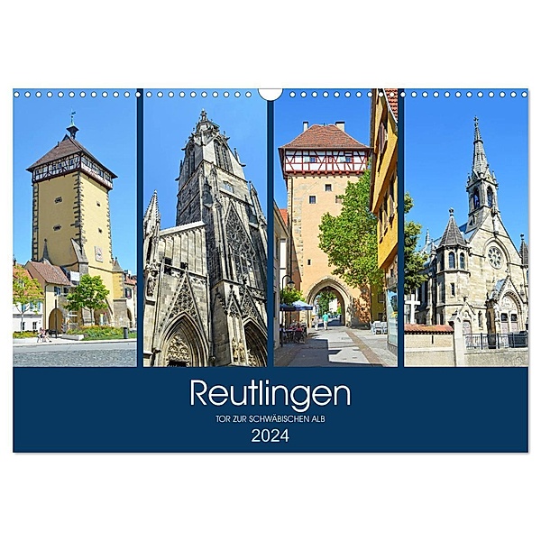 Reutlingen - Tor zur Schwäbischen Alb (Wandkalender 2024 DIN A3 quer), CALVENDO Monatskalender, Sascha Stoll