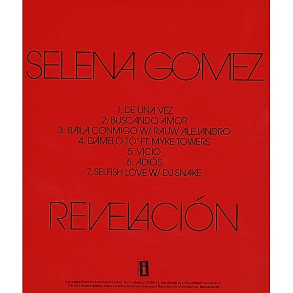 Revelación, Selena Gomez