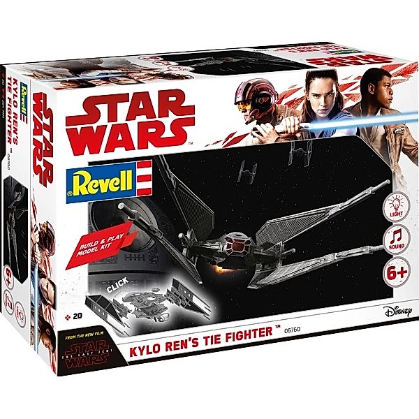 Revell REVELL 06760 Star Wars Modellbausatz Build & Play Kylo Rens TIE Fighter 1:70,