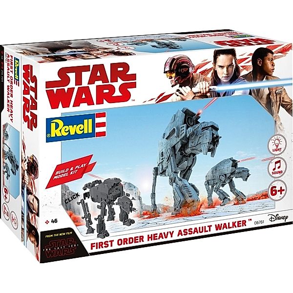 Revell REVELL 06761 Star Wars Modellbausatz Build & Play AT-M6 Kampfläufer 1:164, ab