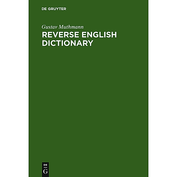 Reverse English Dictionary, Gustav Muthmann