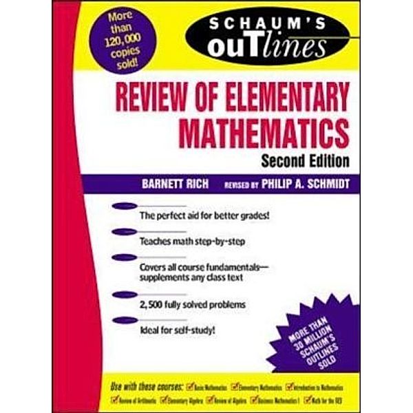 Review of Elementary Mathematics, Barnett Rich, Philip A. Schmidt