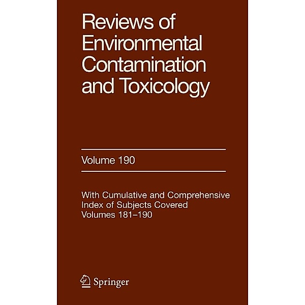 Reviews of Environmental Contamination and Toxicology 190 / Reviews of Environmental Contamination and Toxicology Bd.190