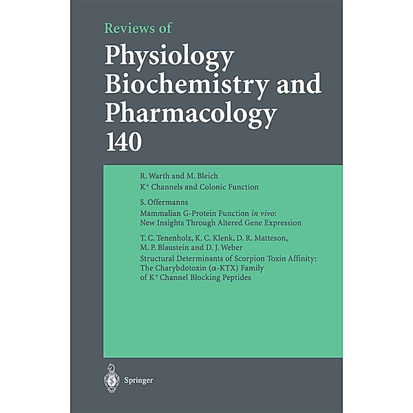Reviews of Physiology, Biochemistry and Pharmacology, M. P. Blaustein, R. Greger, H. Grunicke, W. J. Lederer, L. M. Mendell, A. Miyajima, N. Pfanner, HG. Schultz, R. Jahn, M. Schweiger