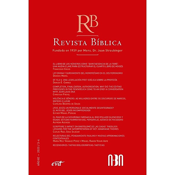 Revista Bíblica 2020/3-4 - Año 82 / Revista Bíblica, Asociación Bíblica Argentina