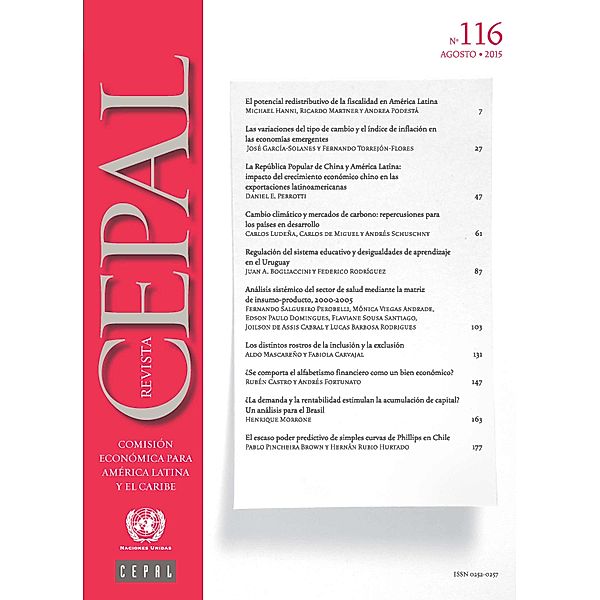 Revista de la CEPAL: Revista de la CEPAL No.116, Agosto 2015