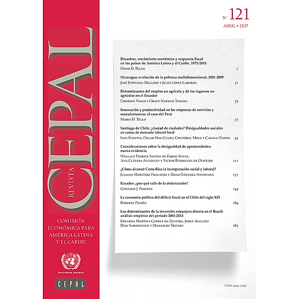Revista de la CEPAL: Revista de la CEPAL No.121, Abril 2017