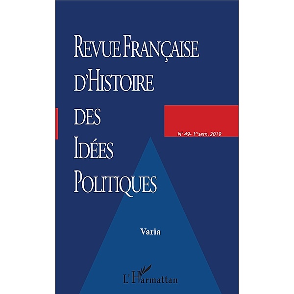 Revue française (49) d'histoire des idées politiques, Desmons Eric Desmons
