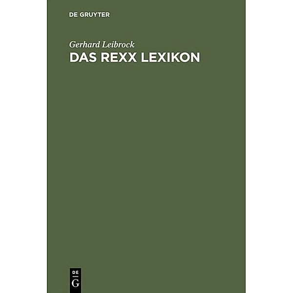REXX Lexikon, m. CD-ROM, Gerhard Leibrock
