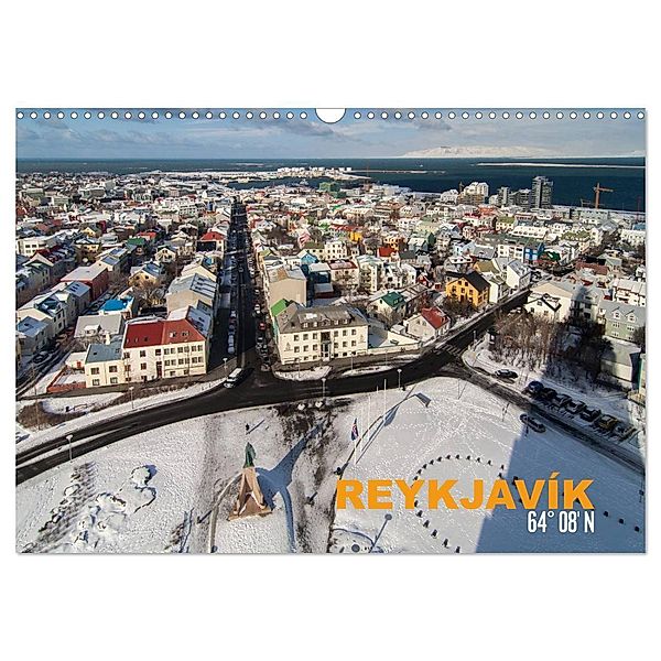 Reykjavìk 64° 08' N (Wandkalender 2024 DIN A3 quer), CALVENDO Monatskalender, Norman Preißler