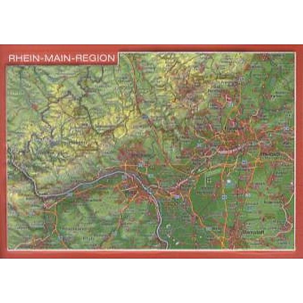 Rhein-Main-Region, Reliefpostkarte, André Markgraf, Mario Engelhardt