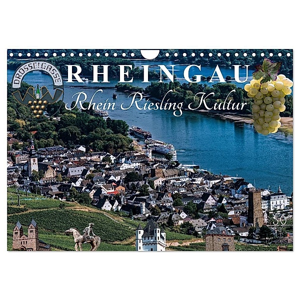 Rheingau - Rhein Riesling Kultur (Wandkalender 2024 DIN A4 quer), CALVENDO Monatskalender, Dieter Meyer