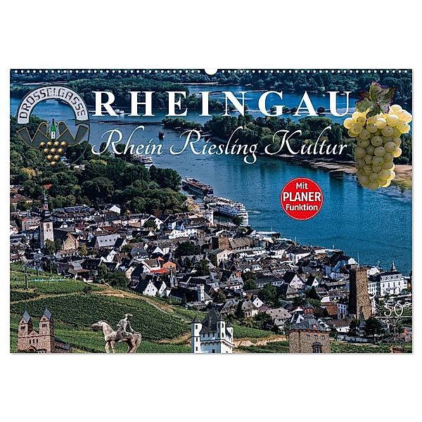 Rheingau - Rhein Riesling Kultur (Wandkalender 2024 DIN A2 quer), CALVENDO Monatskalender, Dieter Meyer