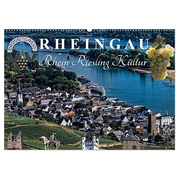 Rheingau - Rhein Riesling Kultur (Wandkalender 2025 DIN A2 quer), CALVENDO Monatskalender, Calvendo, Dieter Meyer